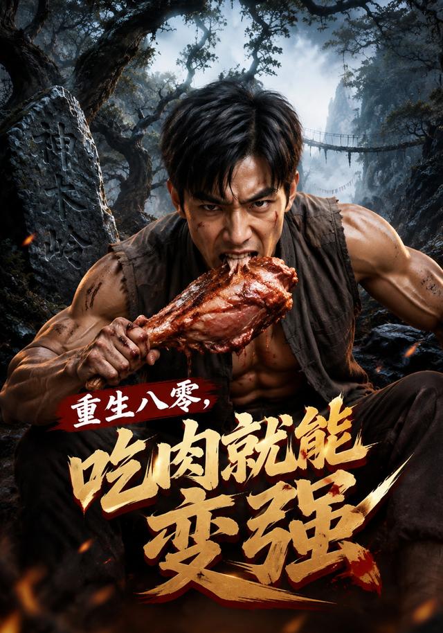 重生八零,吃肉就能变强AI短剧封面图