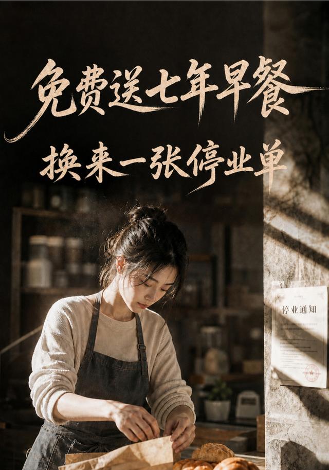 免费送七年早餐,换来一张停业单AI短剧封面图